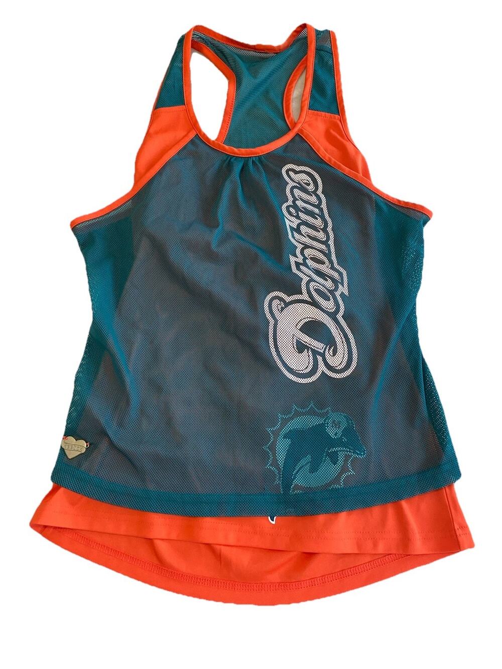 Vintage NFL Team apparel Reebok Miami Dolphins Ladies mesh tank top size small